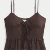 Chiffong-camisole med volanger