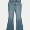 Curvy High-Rise Medium Wash Flare Jeans