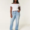 Curvy High-Rise Medium Wash Straight Jeans