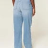Curvy High-Rise Ripped Medium Wash Dad Jeans