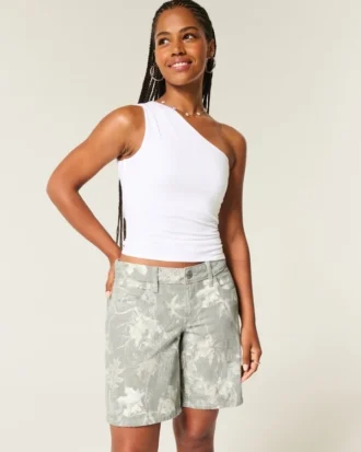 Curvy lavt sittende camo baggy jort