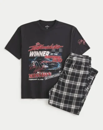 Dale Earnhardt NASCAR grafisk T-skjorte og flanellpyjamasbukser