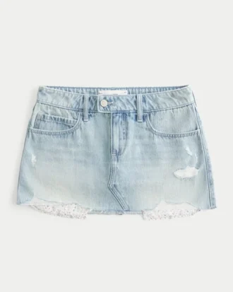 Denim miniskjørt