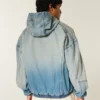 Denim skaterjakke med glidelås