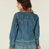Denimjakke med fuskepels