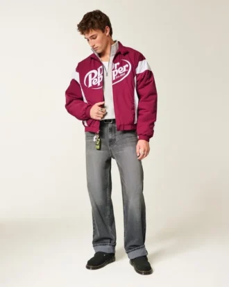 Dr Pepper grafisk racingjakke