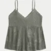 Easy Needlepoint-Style Halter Babydoll Cami