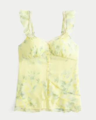 Enkel babydoll-top i chiffong