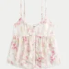 Enkel babydoll-top i chiffong
