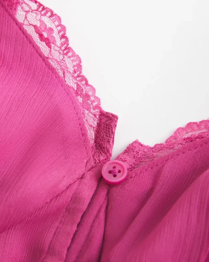 Enkel babydoll-top i chiffong