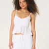 Enkel babydoll-top i heklet stil