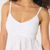 Enkel babydoll-top i heklet stil
