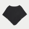 Enkel blomstermønstret poncho