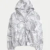 Enkel camouflage-hettegenser med glidelås