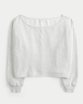 Enkel dobbel off-the-shoulder-genser