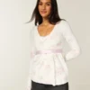Enkel langermet babydoll-top med krysset front