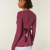 Enkel langermet babydoll-top med krysset front