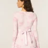 Enkel langermet babydoll-top med krysset front