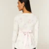 Enkel langermet babydoll-top med krysset front