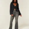 Enkel langermet babydoll-top med volanger