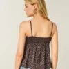 Enkel sateng-camisole med blonder