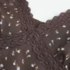 Enkel sateng-camisole med blonder