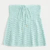 Enkel stroppeløs babydoll-top i heklet stil