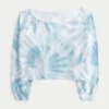 Enkel tie-dye-genser med doble skulderløse ermer