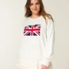 Enkel Union Jack-grafisk genser