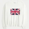 Enkel Union Jack-grafisk genser