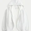 Faux Fur-Lined No-Close Fleece Cardigan