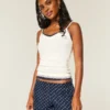 Flanellshorts med volanger