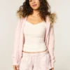 Flanellshorts med volanger
