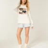 Flanellshorts med volanger