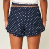 Flanellshorts med volanger