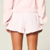 Flanellshorts med volanger