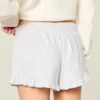 Flanellshorts med volanger
