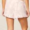 Flanellshorts med volanger