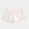 Flanellshorts med volanger