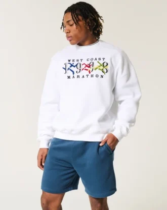 Fleece-shorts med ikon over kneet