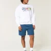 Fleece-shorts med ikon over kneet