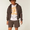 Fleece-shorts over kneet