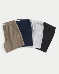 Fleece-shorts over kneet, 4-pakning