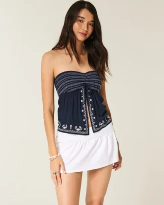 Foldover Knit Mini Skort