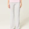 Foldover Waist Knit Flare Pants