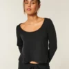 Gilly Hicks Always Cozy Waffle langermet topp med rund hals