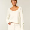 Gilly Hicks Always Cozy Waffle langermet topp med rund hals