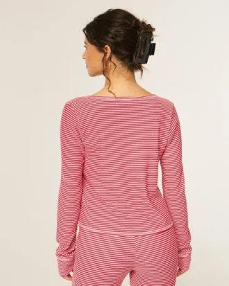 Gilly Hicks Always Cozy Waffle langermet topp med rund hals