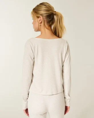 Gilly Hicks Always Cozy Waffle langermet topp med rund hals