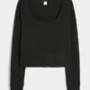 Gilly Hicks Always Cozy Waffle langermet topp med rund hals